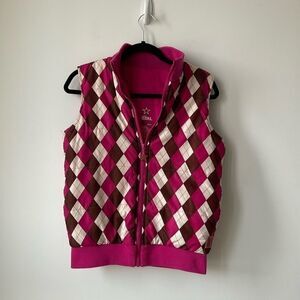 Stylish Pink Argyle Vest for Kids
